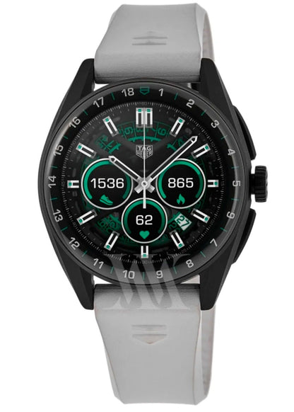 Tag Heuer Connected Calibre E4 - 42mm Special Golf Edition Digital Dial White Rubber Strap Reloj de hombre
