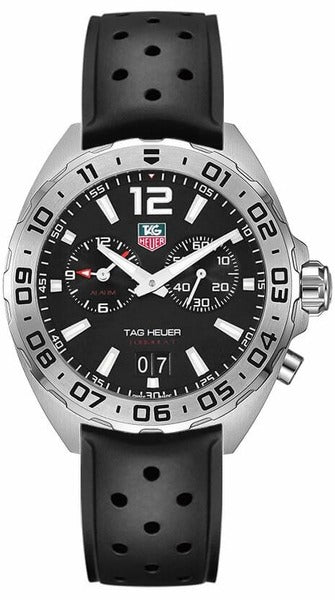 Tag Heuer Formula 1 Quartz Alarm Black Dial Rubber Strap Reloj de hombre