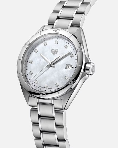 Tag Heuer Formula 1 Quartz Mother Of Pearl Diamond Dial Steel Reloj de mujer