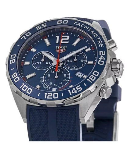 Tag Heuer Formula 1 Quartz Chronograph Blue Dial Rubber Strap