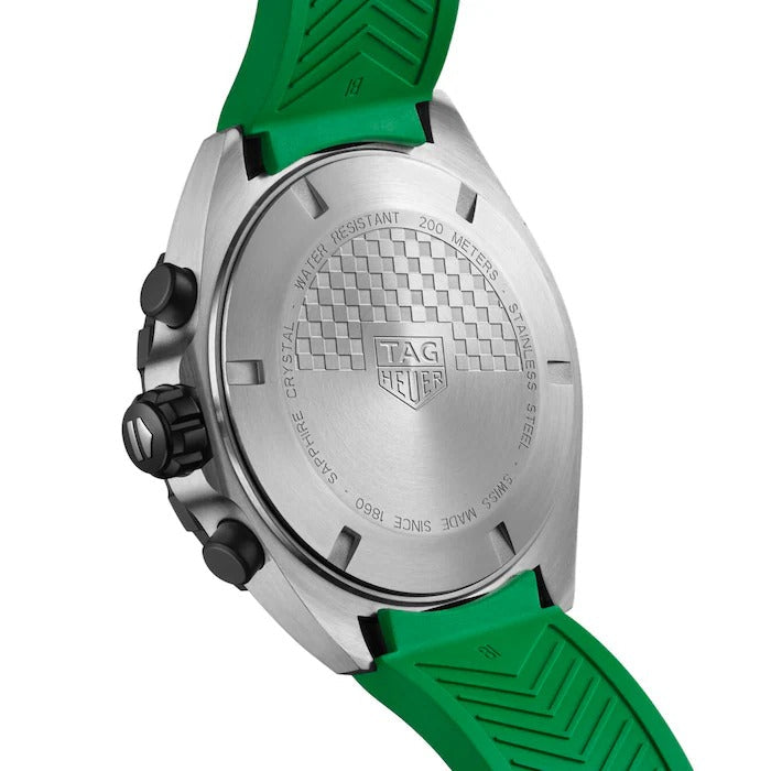 Tag Heuer Formula 1 Quartz Chronograph Green Dial Rubber Strap