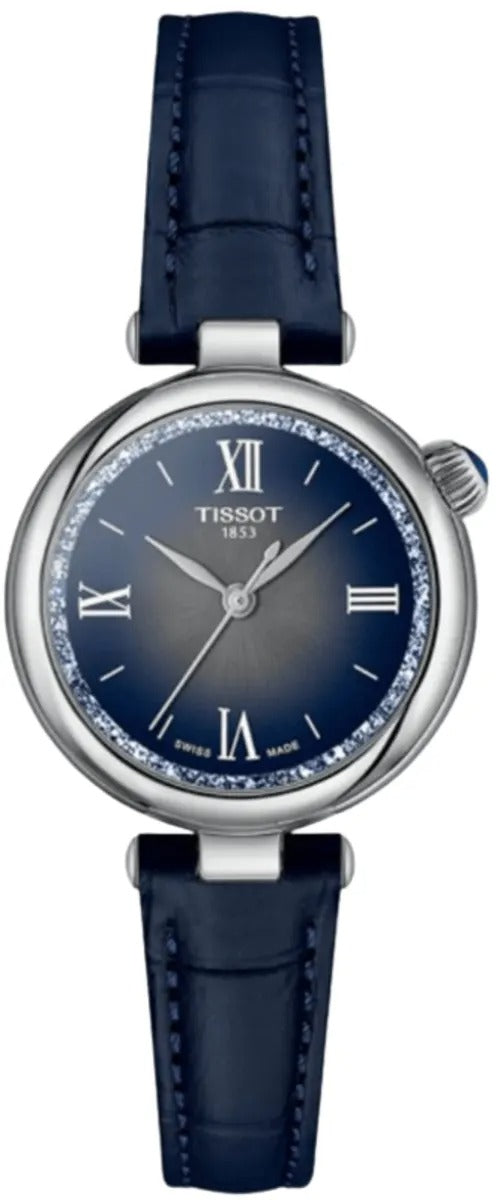 Tissot Desir Powermatic 80 Blue Dial Leather Strap Reloj de mujer