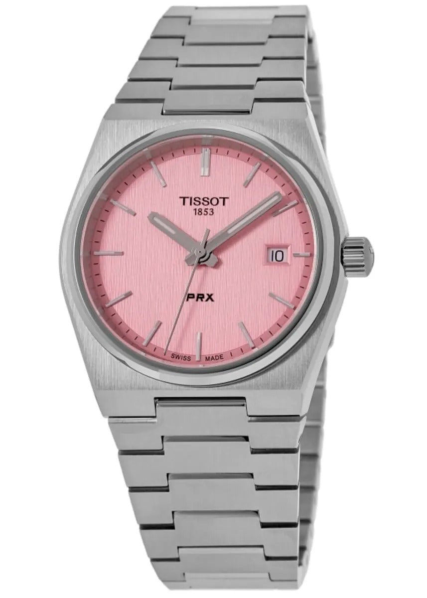 Tissot PRX 35mm Quartz Pink Dial Steel Reloj de mujer