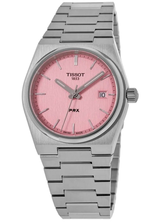 Tissot PRX 35mm Quartz Pink Dial Steel Reloj de mujer