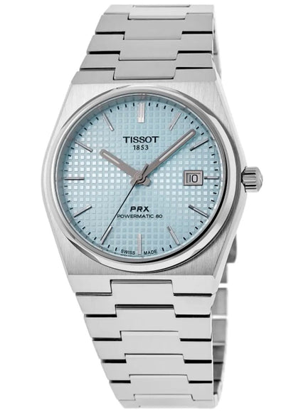 Tissot PRX Powermatic 80 Ice Blue Dial 35mm Steel Reloj de mujer