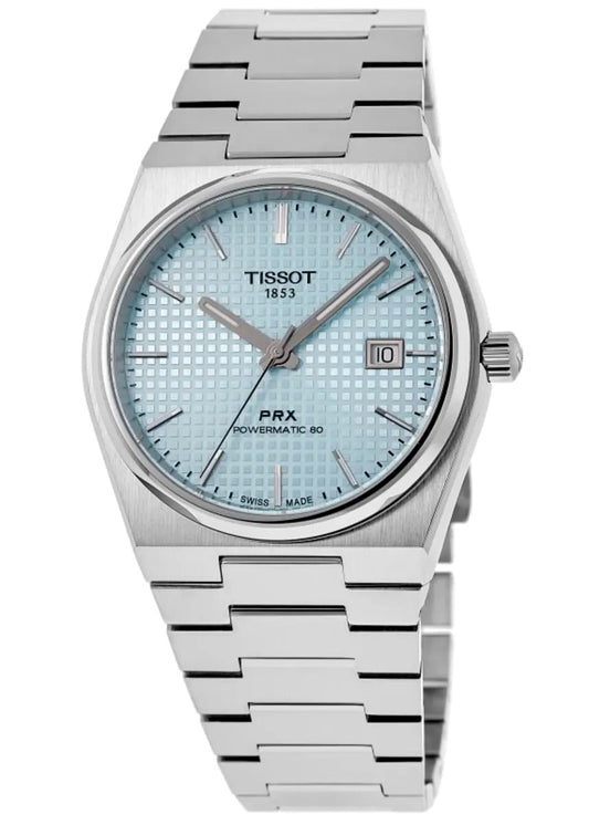 Tissot PRX Powermatic 80 Ice Blue Dial 35mm Steel Reloj de mujer