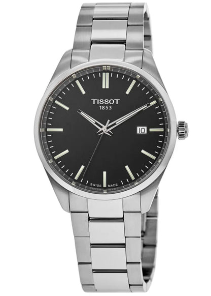 Tissot PR 100 Quartz Black Dial Stainless Steel Reloj de hombre