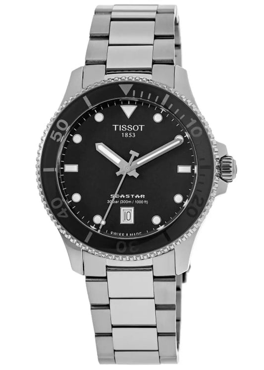 Tissot Seastar 1000 Quartz 36mm Black Dial Steel Unisex Watch