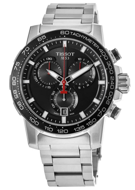 Tissot Supersport Chrono Black Dial Steel Reloj de hombre