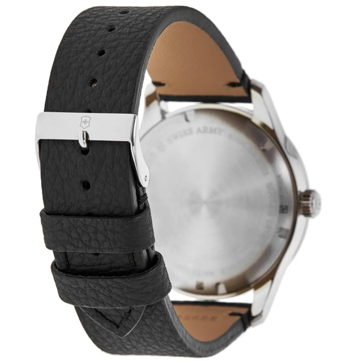 Victorinox Swiss Army Alliance Quartz Grey Dial Black Leather Strap