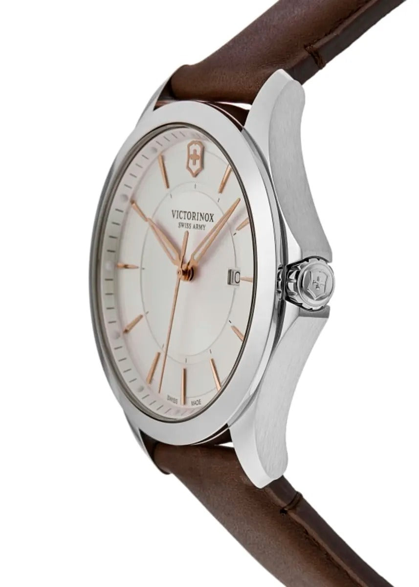 Victorinox Swiss Army Alliance Quartz White Dial Brown Leather Strap