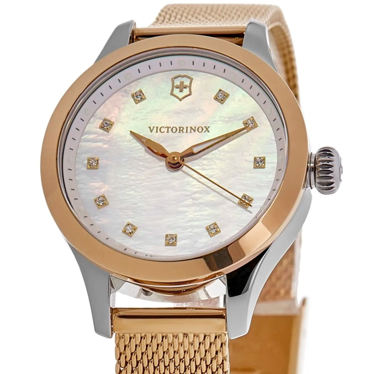 Victorinox Swiss Army Alliance XS Quartz Mother of Pearl Crystal Dial Two-Tone Steel