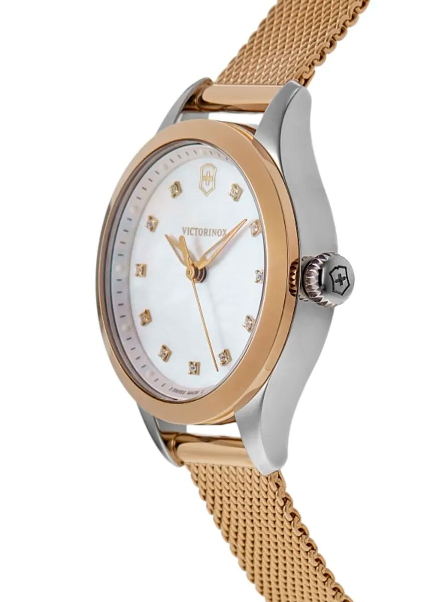 Victorinox Swiss Army Alliance XS Quartz Mother of Pearl Crystal Dial Two-Tone Steel