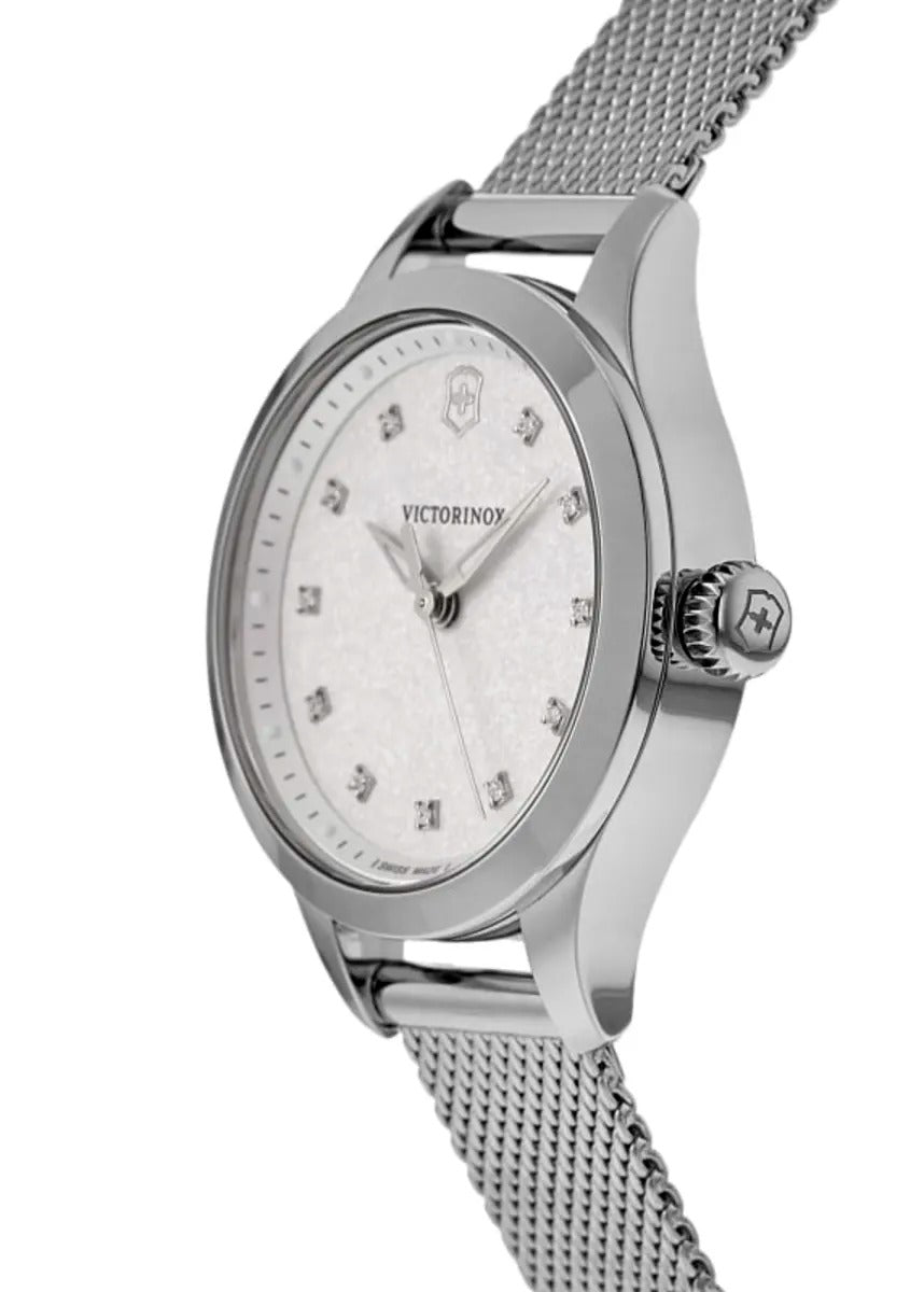 Victorinox Swiss Army Alliance XS Quartz Silver Crystal Dial Steel Mesh Band