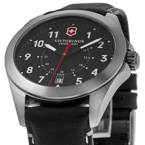 Victorinox Swiss Army Heritage Quartz Black Dial Leather Strap