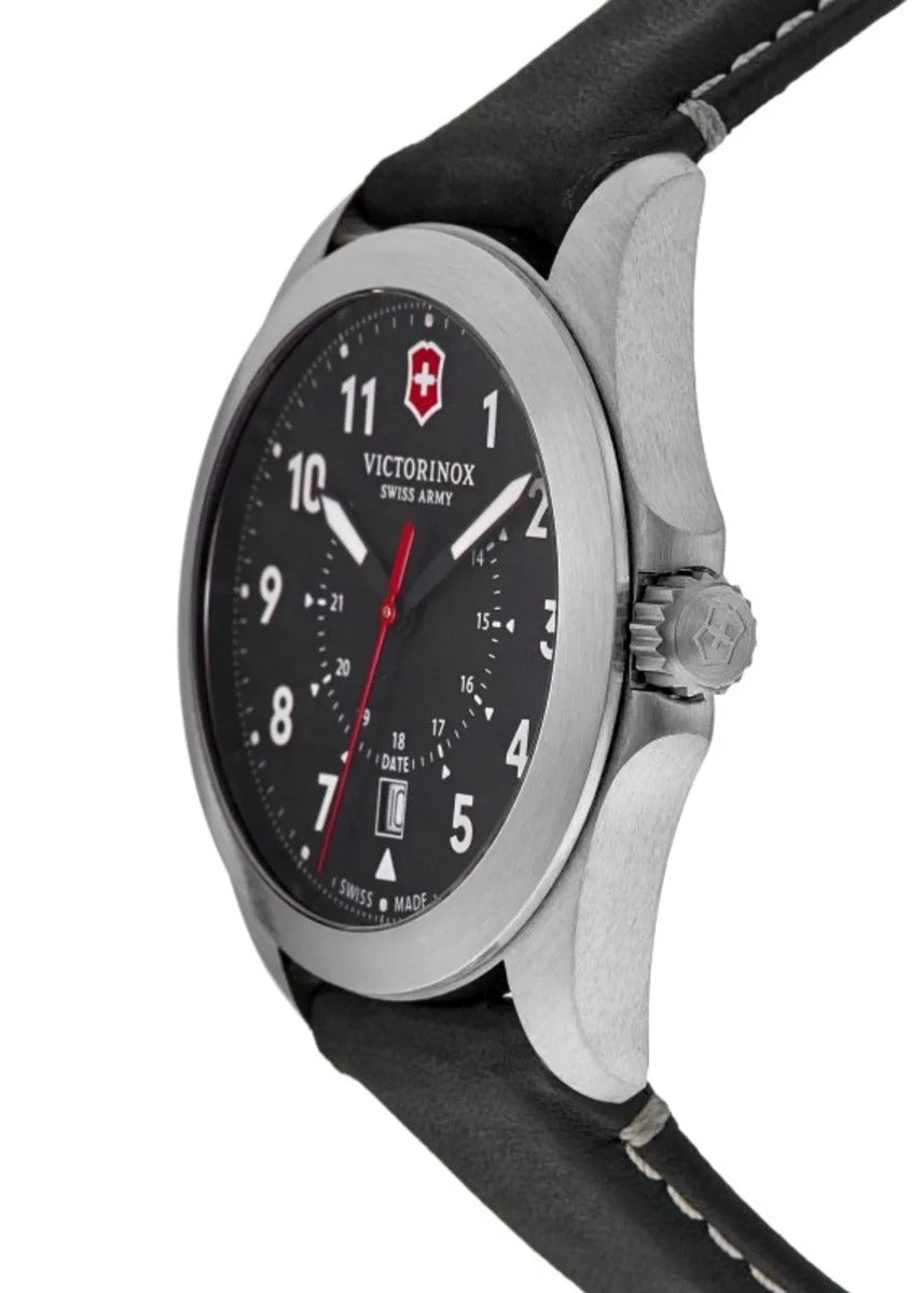 Victorinox Swiss Army Heritage Quartz Black Dial Leather Strap