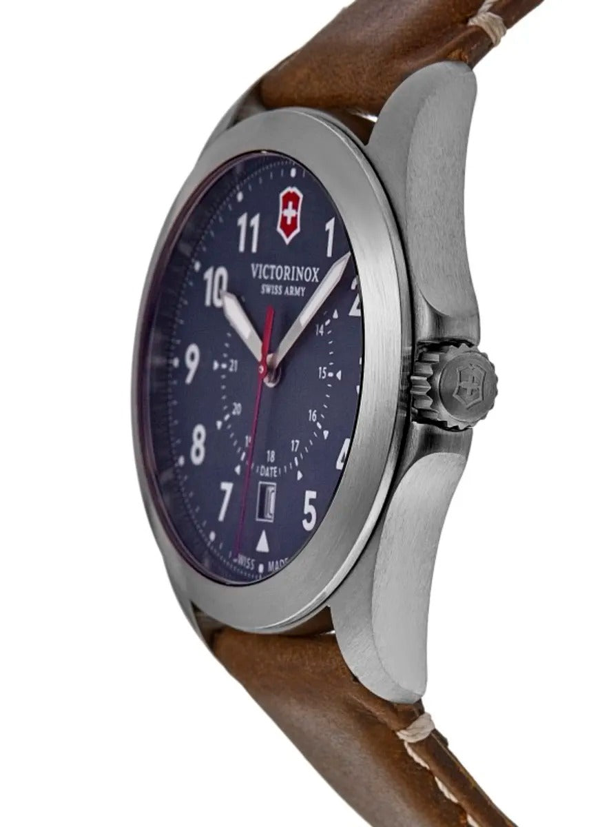 Victorinox Swiss Army Heritage Quartz Blue Dial Brown Leather Strap