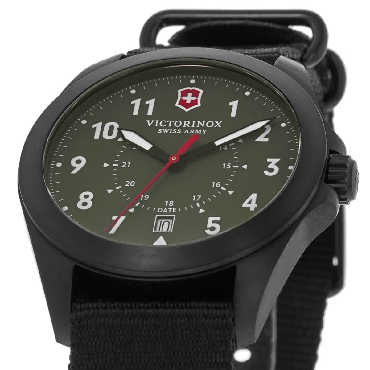 Victorinox Swiss Army Heritage Quartz Green Dial Fabric Strap