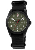 Victorinox Swiss Army Heritage Quartz Green Dial Fabric Strap Reloj de hombre