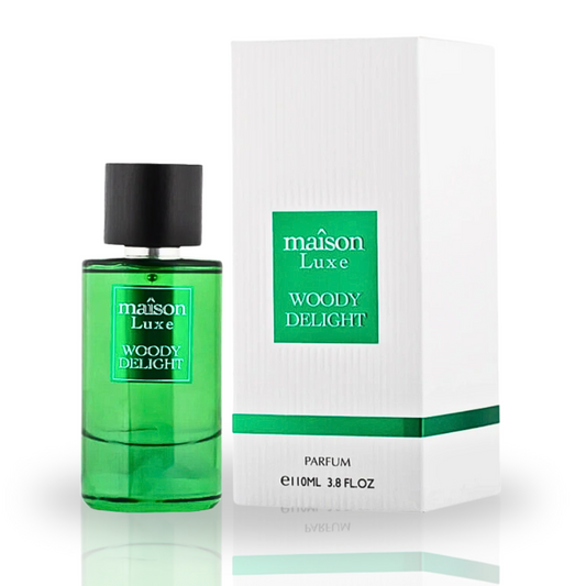 MAISON LUXE WOODY DELIGHT EDP Spray 110ML (3.8 OZ) By Hamidi | Indulge Yourself In The Essence Of Nature With This Captivating Fragrance.