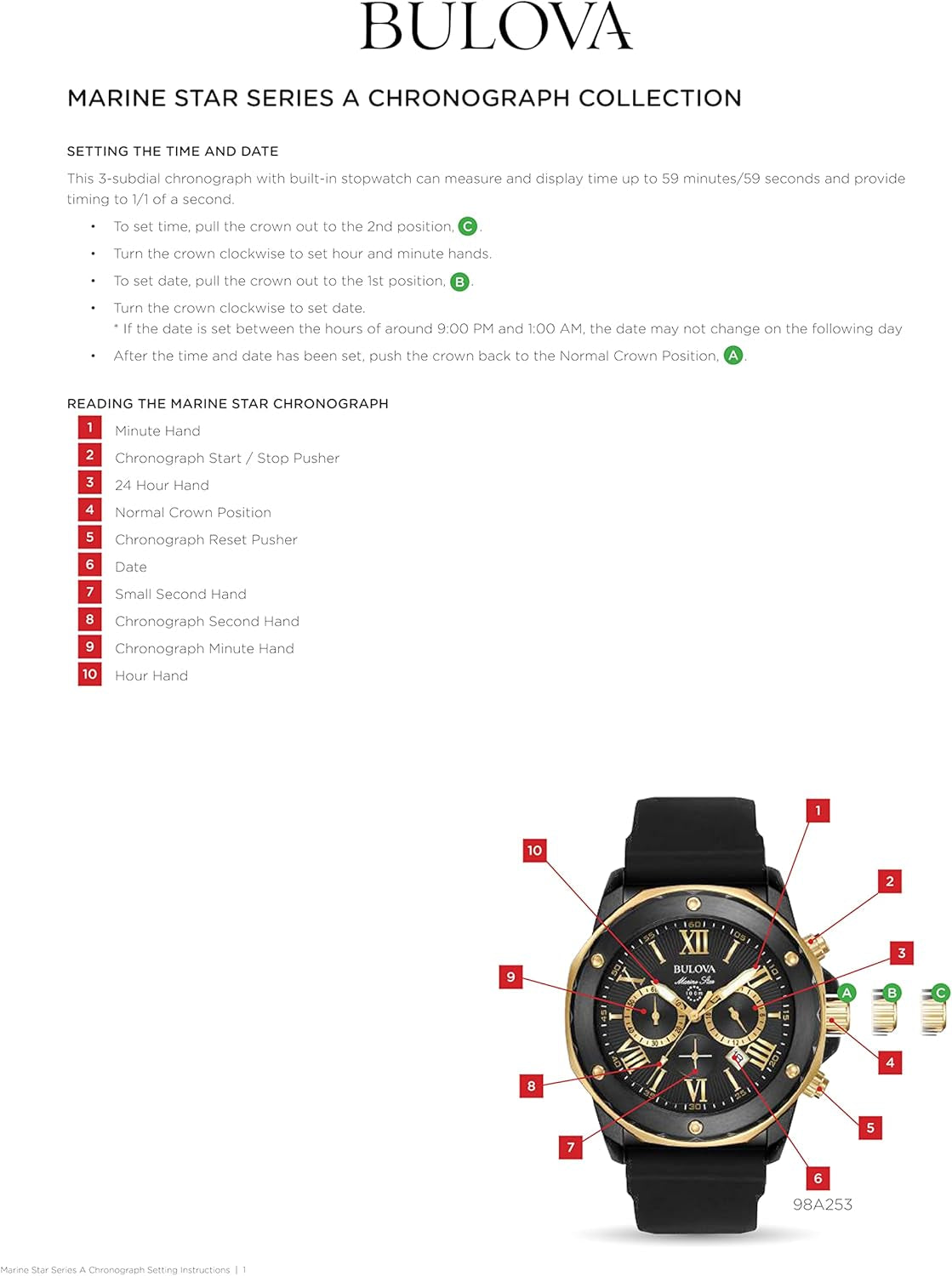 Bulova Marine Star Series 98B307