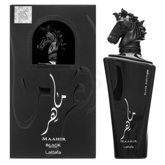 Maahir Black Edition Eau de Parfum Spray 100ml (3.4 oz) by Lattafa