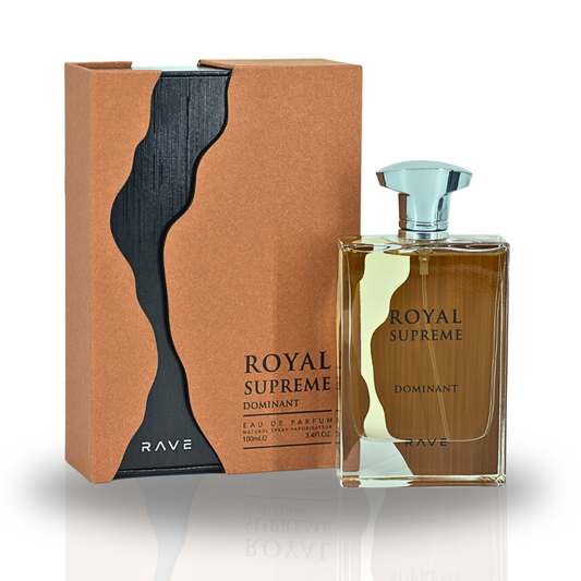 Royal Supreme Dominant EDP Spray 100ML (3.4 OZ) by RAVE, Long Lasting Cologne, Perfume For Men & Women